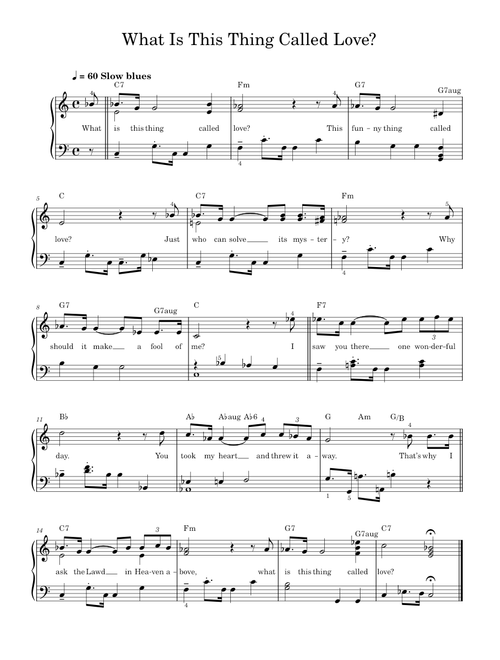 What Is This Thing Called Love - Ella Fitzgerald (Piano Solo)