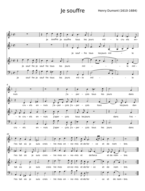 Je souffre - Henry Dumont