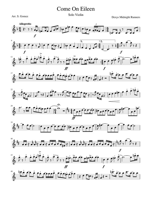 Come On Eileen – Dexy's Midnight Runners – Violin