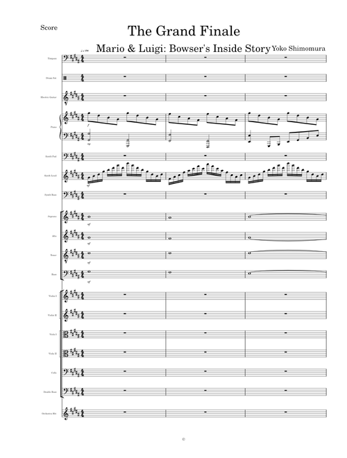 The Grand Finale (Mario & Luigi: Bowser's Inside Story) - Transcribed Score