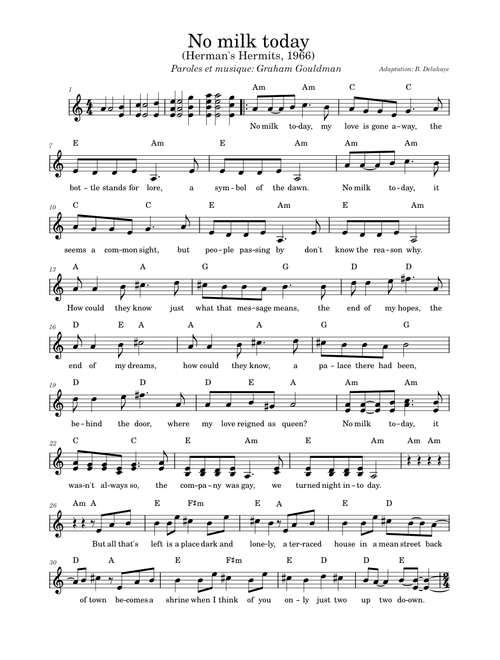 No milk today – Hermans Hermits