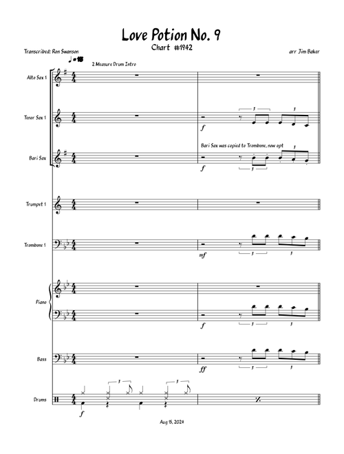 Love Potion No 9 - arr Jim Baker