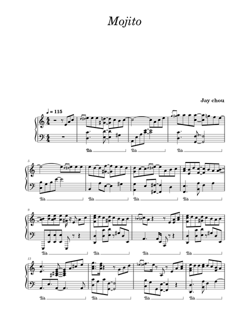 周杰倫Jay Chou sheet music by andrewhouse381 | Play, print