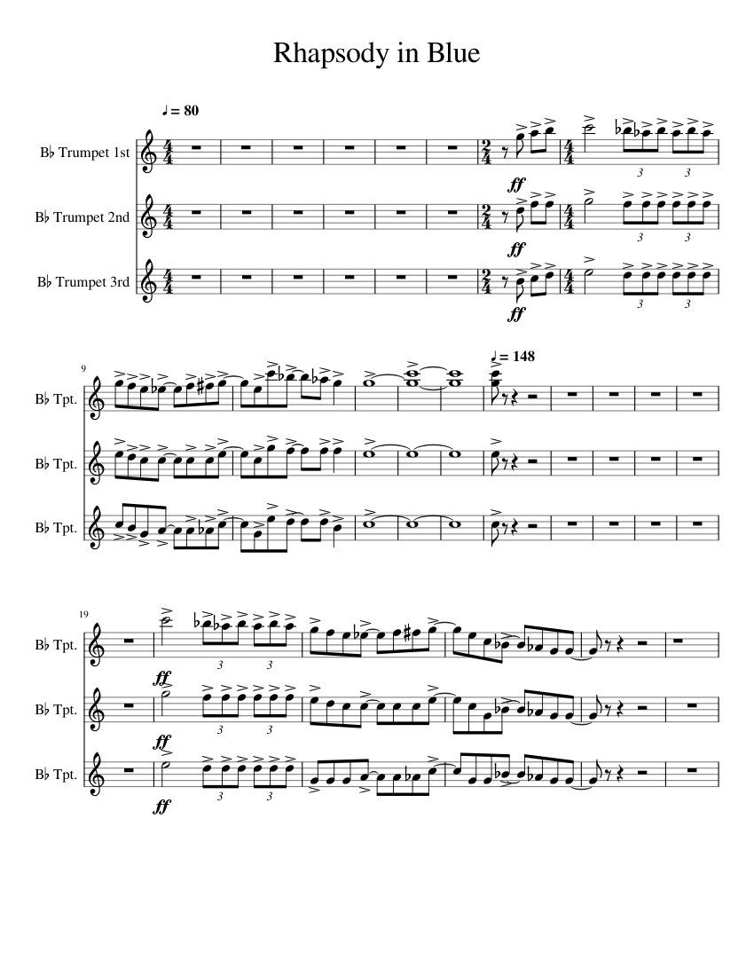 Rhapsody in blue trumpet outlet