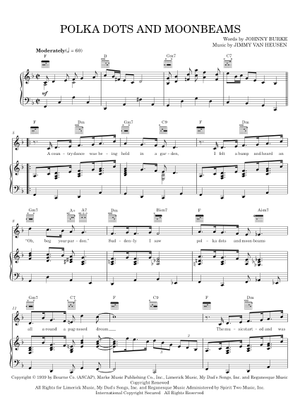 Play Official version of Polka Dots And Moonbeams Sheet Music by