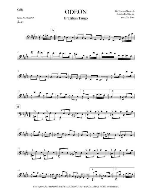Odeon (Arr. Leo Silva) - Antoine Zemor (Cello Solo)