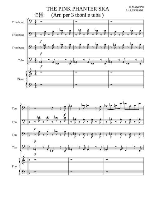 The Pink Panther  -H.Mancini Arr. Federico Tassani