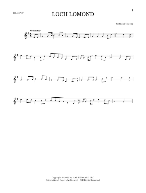 Loch Lomond - Scottish Folksong (Trumpet Solo)