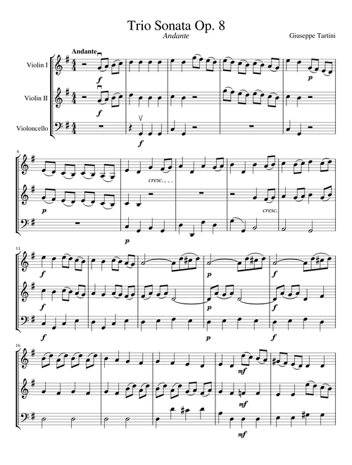 Giuseppe Tartini - Andante from Trio Sonata Op. 8