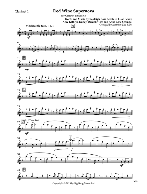 Red Wine Supernova (Arr. Jonathan Eno BEM) - Chappell Roan (Woodwind Ensemble)