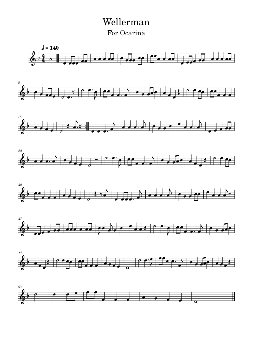 Wellerman Misc Traditional Wellerman Sheet music for Flute other