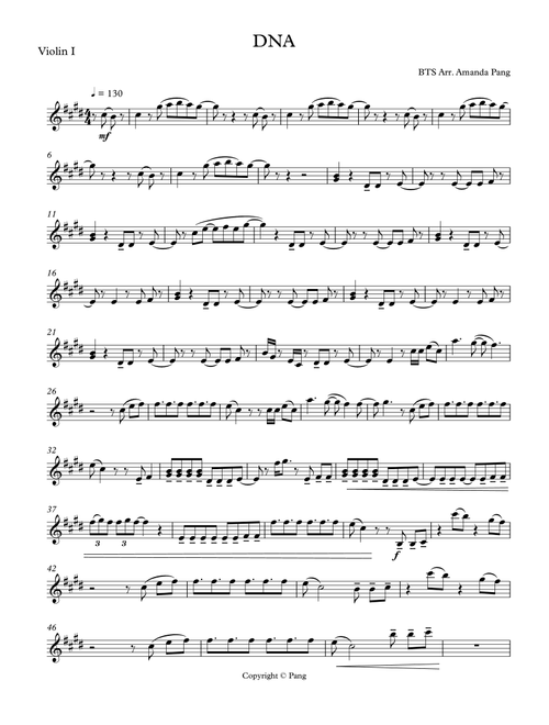 Dna (Arr. Amanda Pang) - BTS (String Quartet)