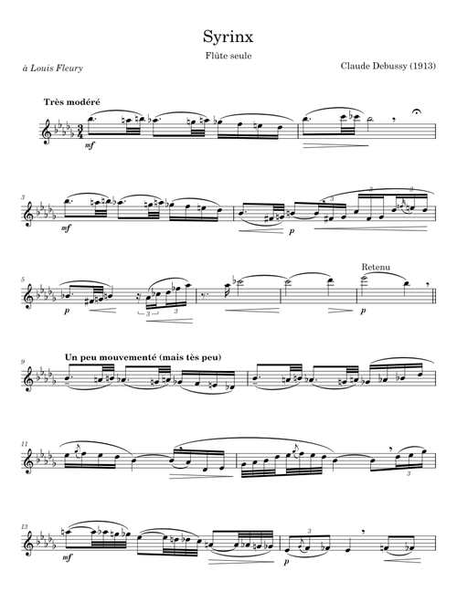 Syrinx - Claude Debussy
