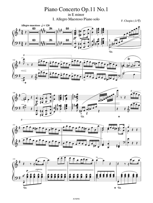 Piano Concerto Op.11 No.1 in E minor I. Allegro Maestoso - Chopin
