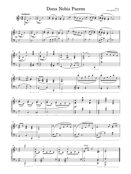 Dona NobisPacem (Grant Unto Us Peace) - Anonimous
