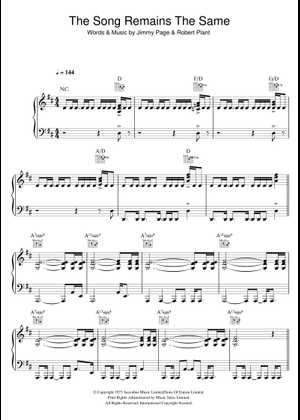 裁断済Eins:Vier バンドスコアSONG REMAINS THE SAME GTL160860.gif