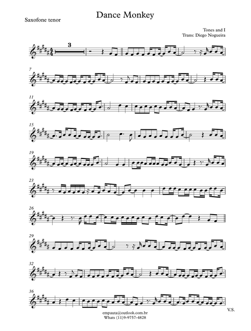 Dance Monkey (Arr. Diego Nogueira) - Nasri Atweh, Adam Messinger, Ben Spivak (Tenor Sax Solo)