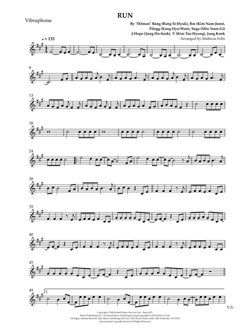 Run (Arr. Matheus Felix) - BTS (Vibraphone Solo)