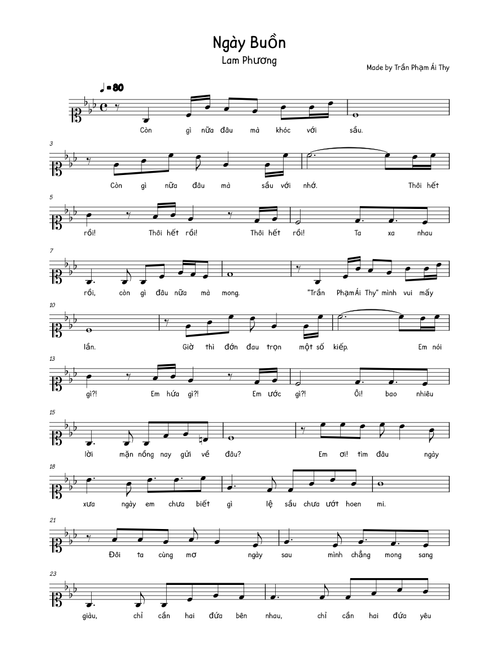 Ngày Buồn – Trần Phạm Ái Thy