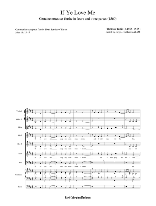 If ye love me – Thomas Tallis