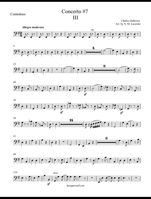 Violin Concerto #7 Third Movement (Arr. Nick Lacanski) - DeBeriot, Charles (Orchestra)