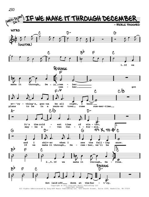 If We Make It Through December - Merle Haggard (Real Book - Melody-Chords-Lyrics)