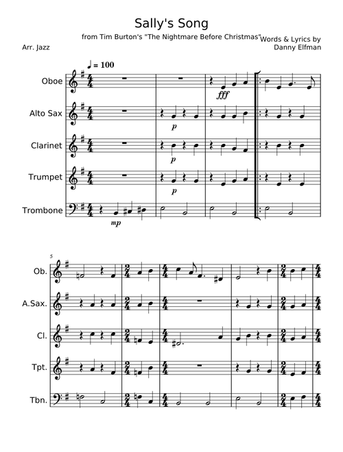 Sally's Song - Danny Elfman