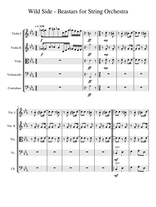 Wild Side - Beastars for String Orchestra
