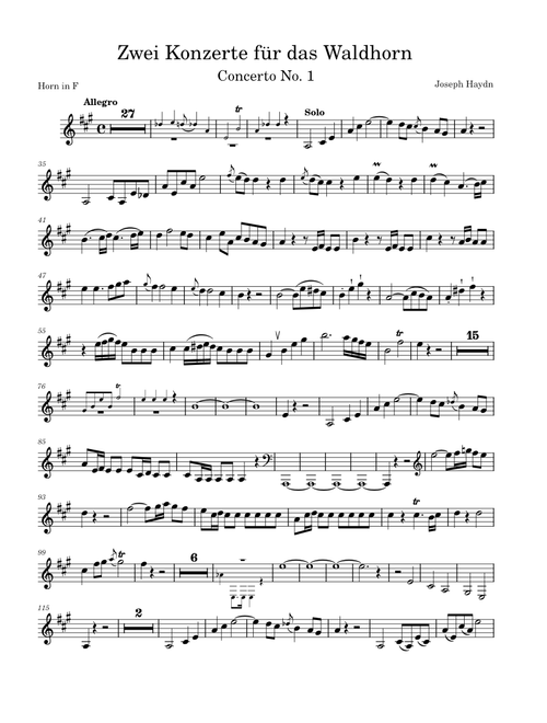 Horn Concerto No.1 in D major, Hob.VIId:3 – Joseph Haydn