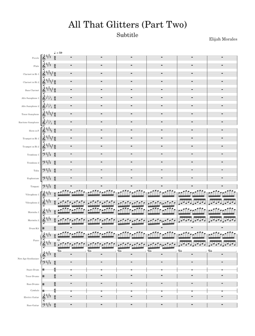 All That Glitters - Part 2 sheet music arranged by HARI88 