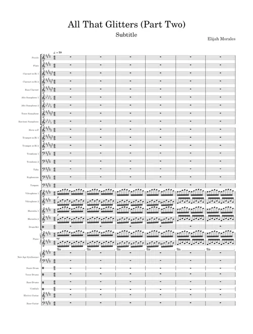 All That Glitters - Part 2 sheet music arranged by HARI88