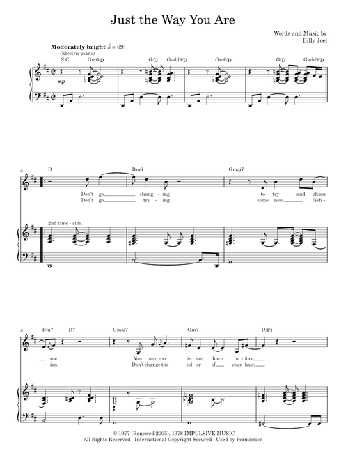 Just The Way You Are - Billy Joel