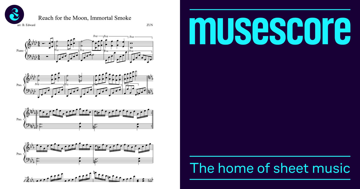 Reach For The Moon Immortal Smoke Piano Solo Sheet Music For Piano Solo Musescore Com Reach For The Moon Immortal Smoke Piano Solo Sheet Music For Piano Solo Musescore Com