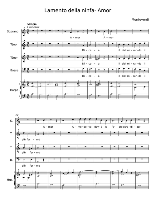 Lamento della ninfa- Amor – Monteverdi