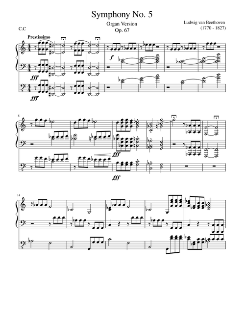 Symphony No. 5 Op. 67 (Organ Versiyon) - Ludwig van Beethoven