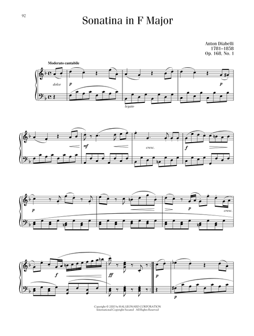 Sonatina in F, Op. 168, No. 1 - Anton Diabelli (Piano Solo)