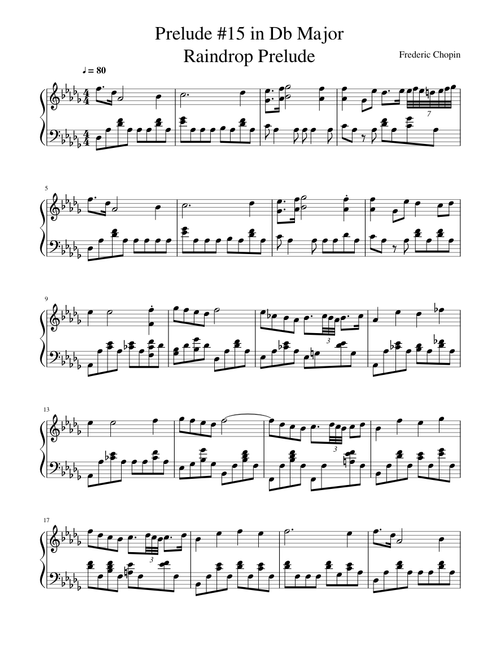 Chopin - Raindrop Prelude
