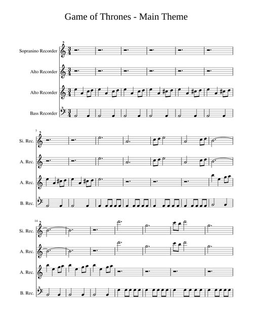 Game of Thrones Main theme