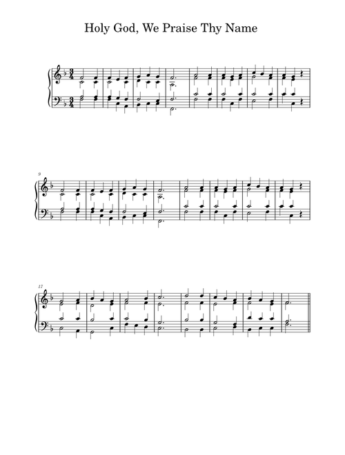 Holy God, We Praise Your Name