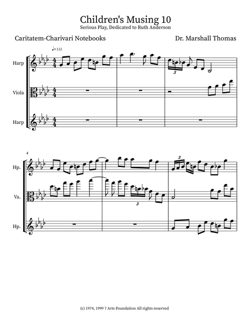 Children's Musing 10 - Celebrity Chamber Players (Small Ensemble)