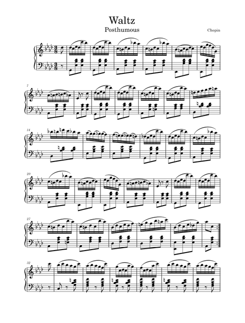 Waltz in A flat major Posthumous - Chopin