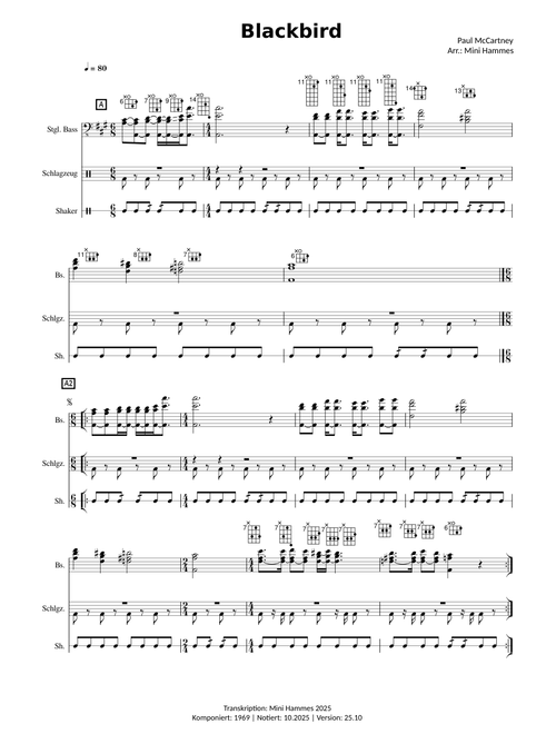 Paul McCartney - Blackbird (Bass)
