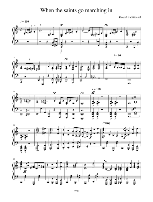 When the saints go marching in