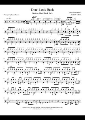 Play Official version of Don't Look Back Sheet Music by Boston
