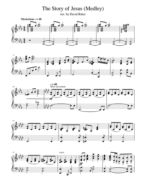 The_Story_of_Jesus_(Medley) piano accompaniment