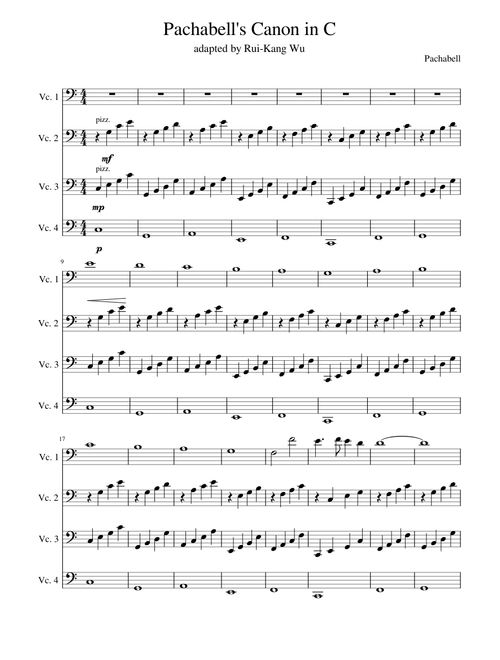 Pachelbel's Canon in C (Super short)