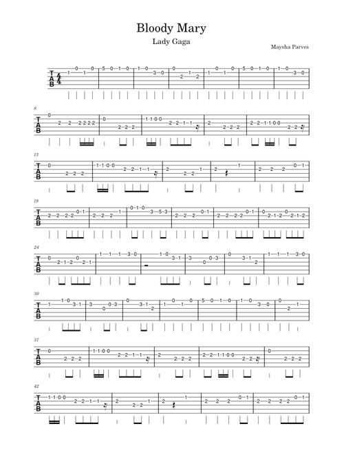 Bloody mary – Lady Gaga Bloody Mary – Lady Gaga
