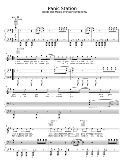 Panic Station - Matthew Bellamy