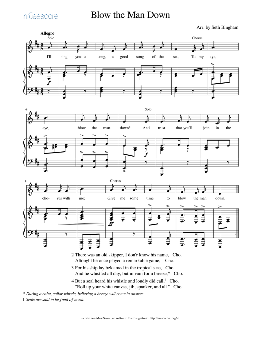 Blow the man down alfred piano discount