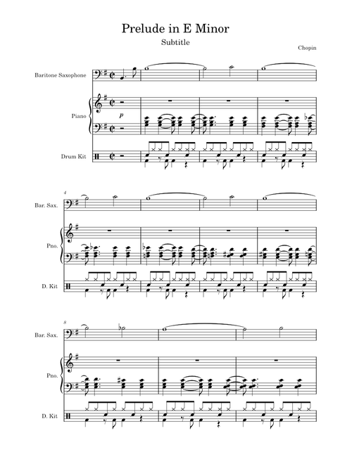Prelude in E minor Op. 28 No. 4 – Frédéric Chopin